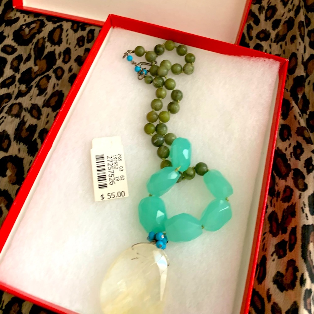 MULTI COLOR CRYSTAL STONE NECKLACE TALBOTS